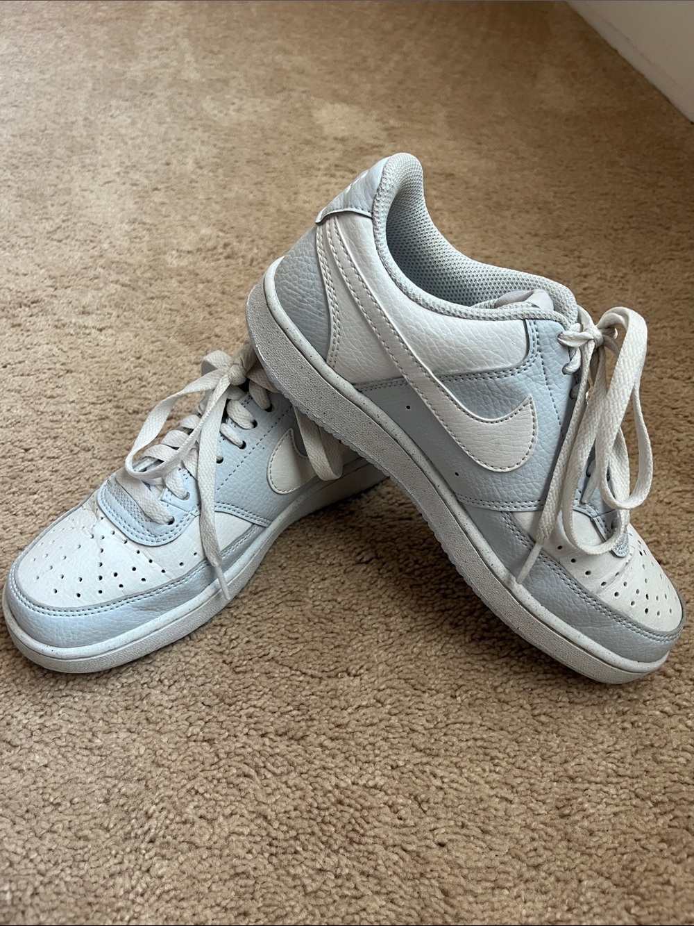 Nike Girls Air Force 1 Low-Top Sneakers Baby Blue 6